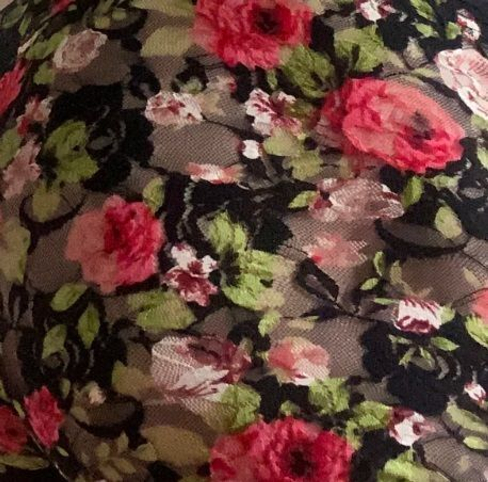 Мужские трусы-боксеры из сетки с яркими розами Rose Boxer (Размер: S) (Цвет: черный)