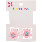 Заколки – крабы детские для волос 2шт на блистере «МАРЦИПАН», Ромашка, 1,2см