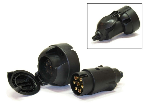 Разъем прицепа пластмассовый 7 конт. (вилка+розетка) (М5)