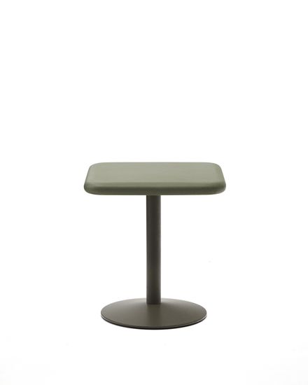 Уличный стол Esilda зеленый из цемента и стали со столешницей 70х70 см