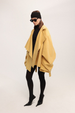 Кроп тренч с асимметричным воротником