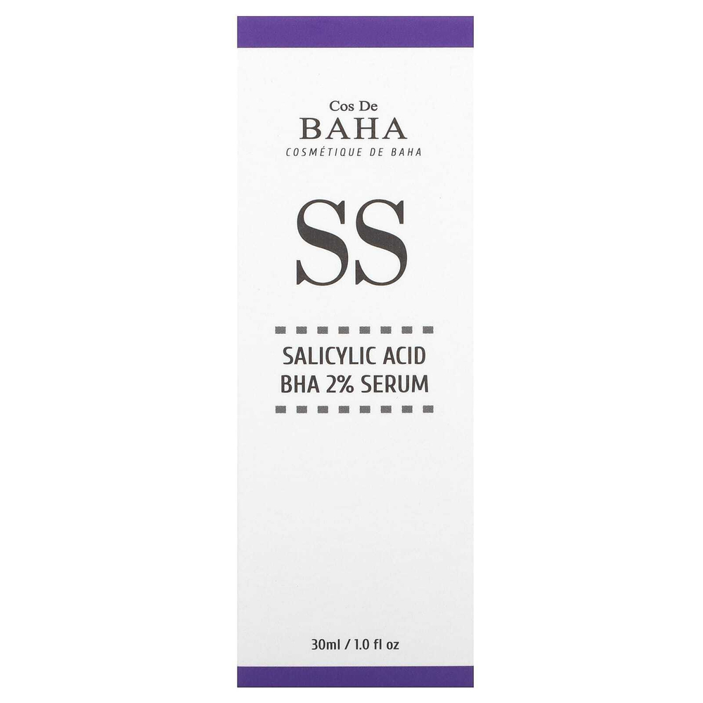 Cos De BAHA, SS, сыворотка с салициловой кислотой и БГК, 2%, 30 мл (1 жидк. унция)