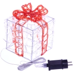 Фигура светодиодная «Подарок» 14 см, 10 ламп LED, IP-65, Белый/красный