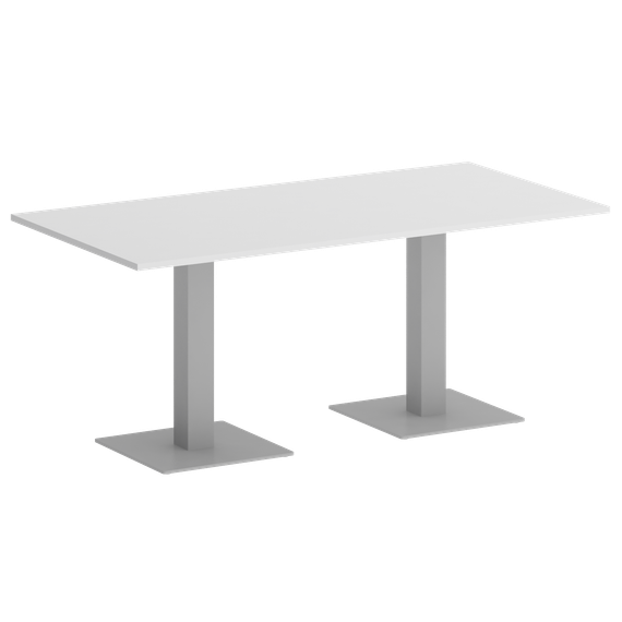 Home Office Стол прямоугольный VR.SP-5-180.2 Белый Бриллиант/Металл Серый 1800*900*753