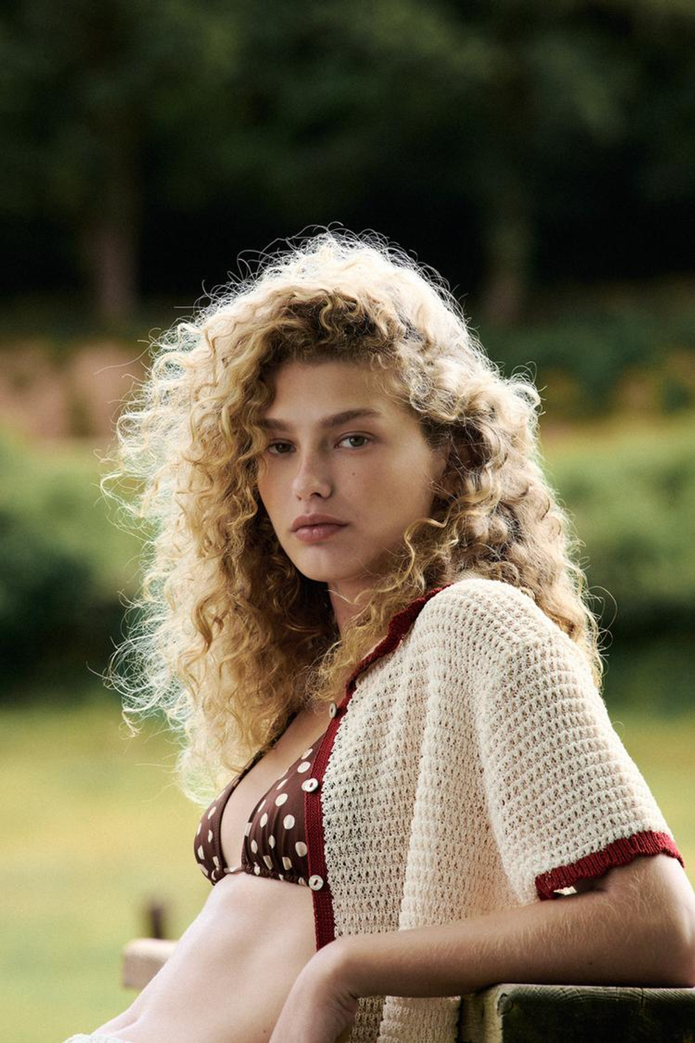 ZARA ТРИКОТАЖНЫЙ КАРДИГАН, ЭКРЮ