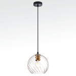 806130 Подвес NUBELLA 1х12W (led) E27 ЧЕРНЫЙ/БРОНЗА/ПРОЗРАЧНЫЙ