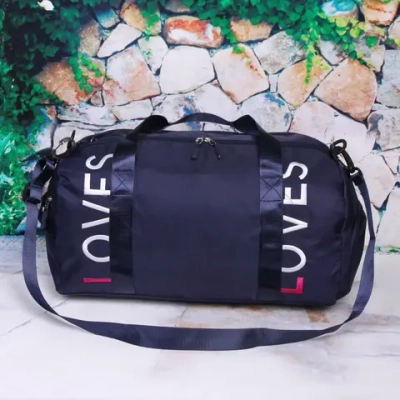 Сумка спортивная «Sport Loves», водонепроницаемый отдел + 2 кармана+отдел под обувь, цвет синий,42*24*18 см