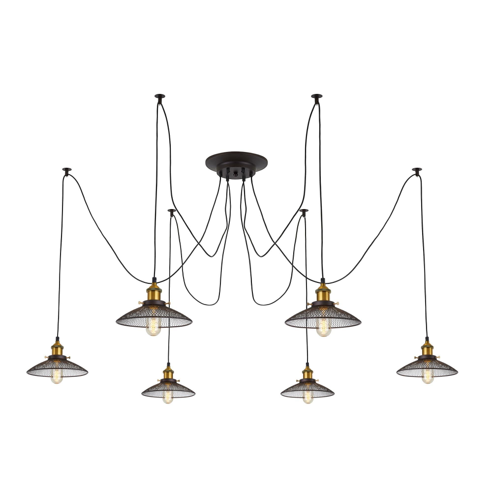 Citilux Эдисон CL451061 Люстра паук Венге Бронза