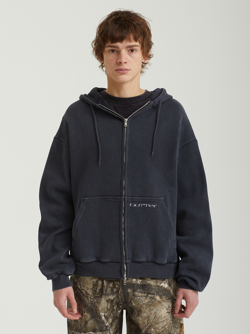 Мужская Толстовка Waffle Zip-thru