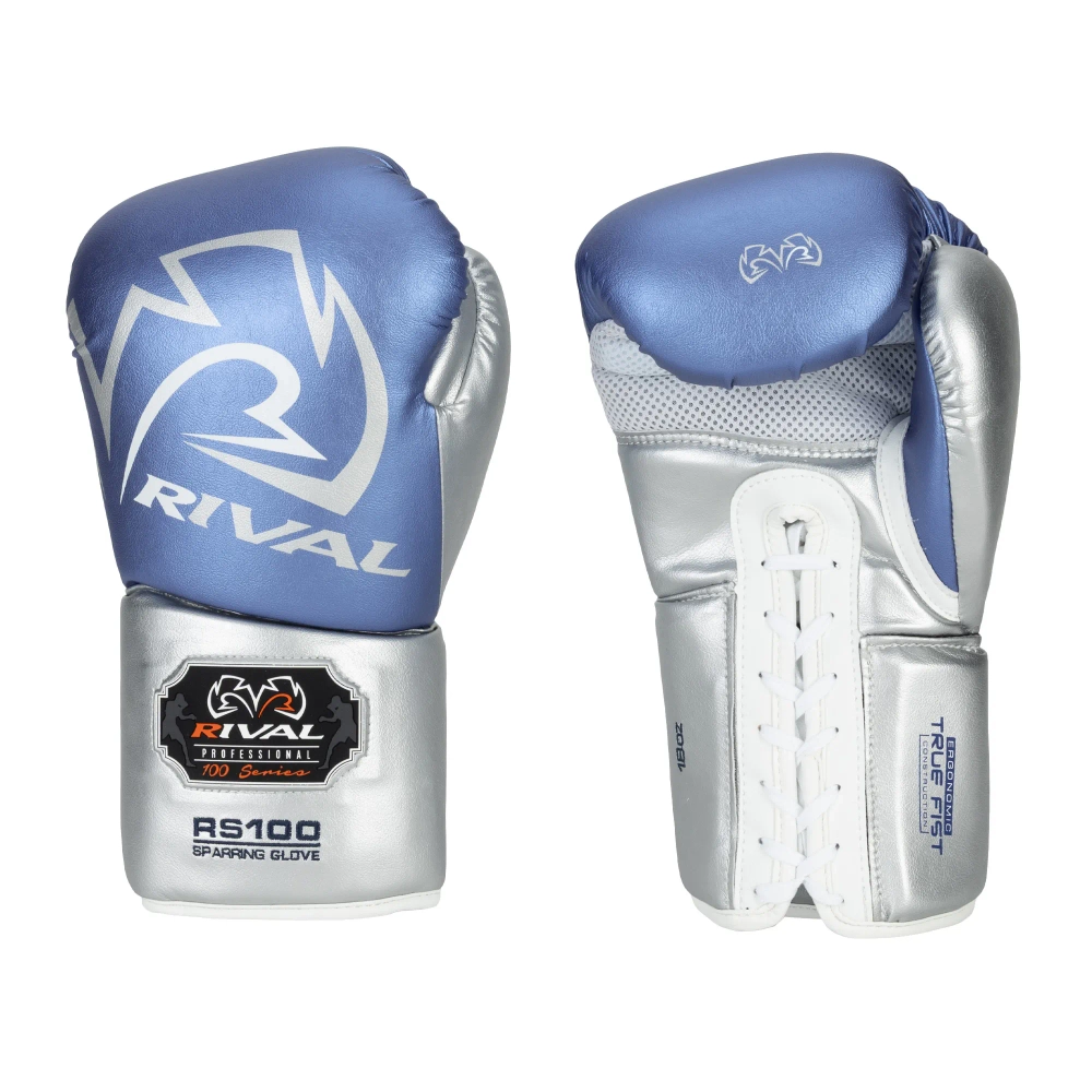 Боксёрские перчатки Rival RS100 Professional blue/silver