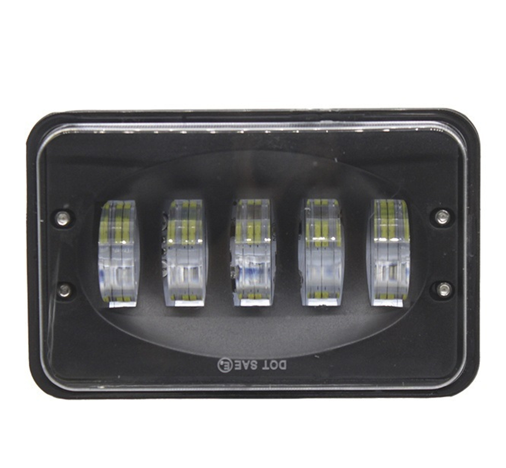 Прожектор LED-СТГ -прямоуг (W) 50W (168*120*78) 5Lens (Д,Б) 9-36v  5IN-50W-HL