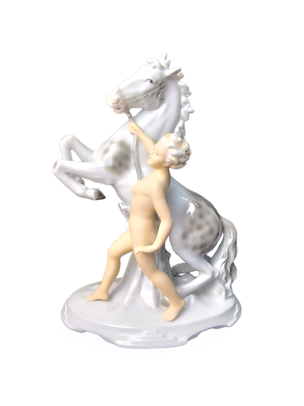 Фарфоровая статуэтка "Амазонка с конем" Wallendorf