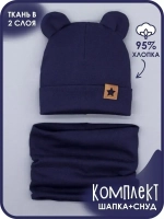Шапка для мальчика осенняя со снудом