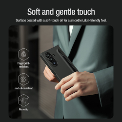 Чехол покрытый мягким жидким силиконом от Nillkin для Samsung Galaxy Fold 7, серия Flex Pure Fold Case (в комплекте перо S Pen)