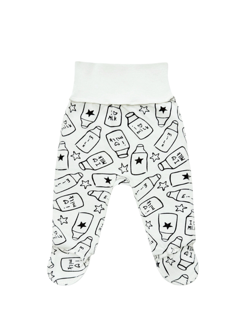 Утепленные ползунки с мягким согревающим начёсом Бутылочки (56;62)