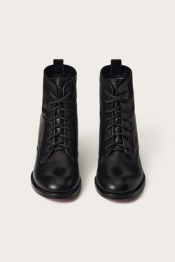 Ботинки из черной телячьей кожи со скрытой танкеткой