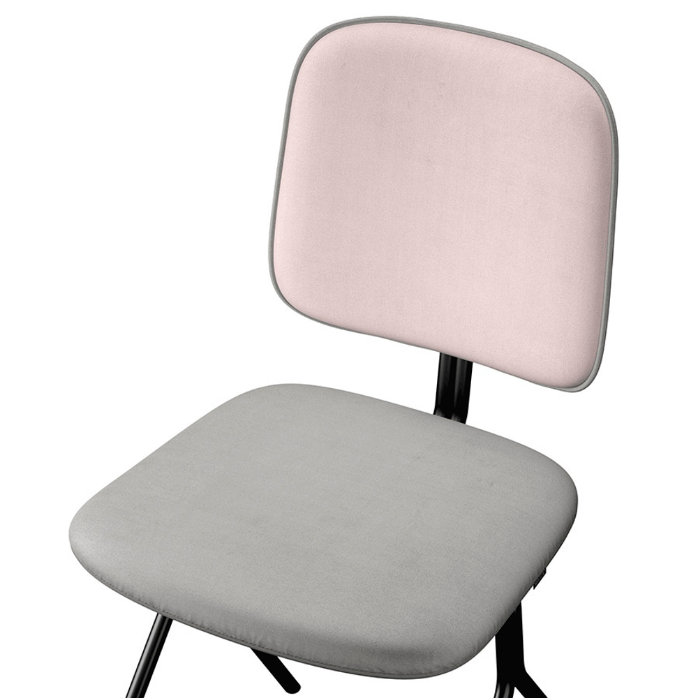 Стул ror, y, велюр, черный/серо-голубой/розовый