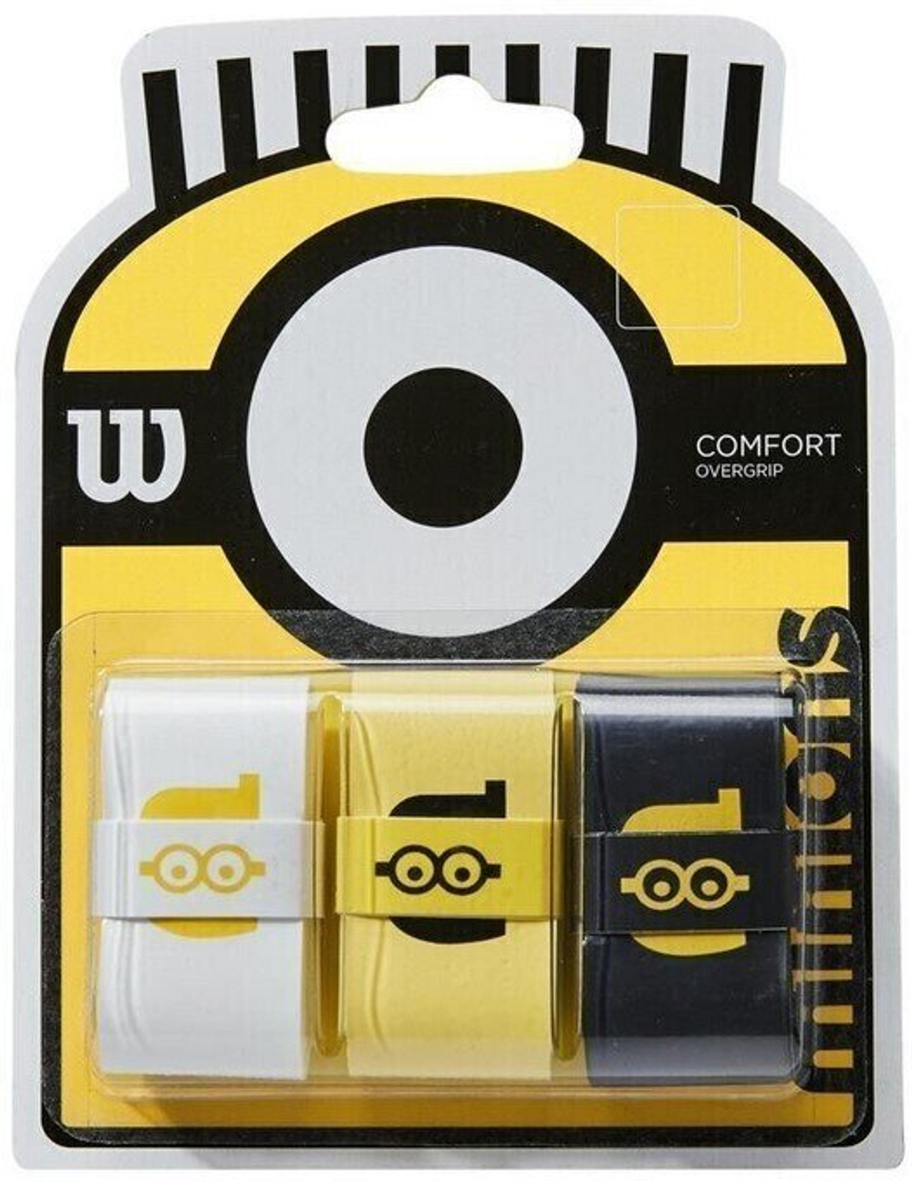 Намотки теннисные Wilson Minions Overgrip 3P - white/yellow/black
