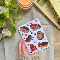 стикерпак "забавные ёжики"