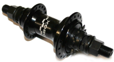 Втулка задняя, 9T драйвер, ось cr-mo Ф14мм,  36отв., 5 промподшипников, черная. 531г