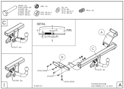 Фаркоп оцинкованный Galia H088A для Hyundai i30 универсал 2012-2018, Kia Ceed универсал 2012-2018(паспорт и сертификат в комплекте)(без электрики)