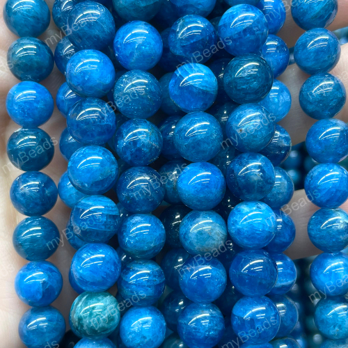 Апатит синий 8 мм, бусины - шарики