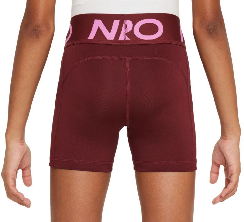 Шорты для девочки теннисные Nike Kids Pro Dri-Fit Shorts - dark team red/playful pink
