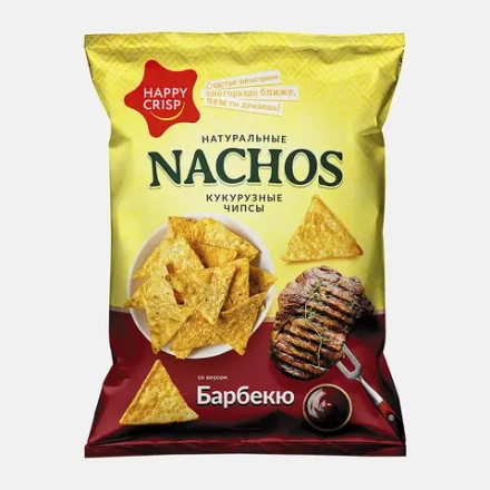 Чипсы кукурузные Happy Crisp Nachos Барбекю 75г