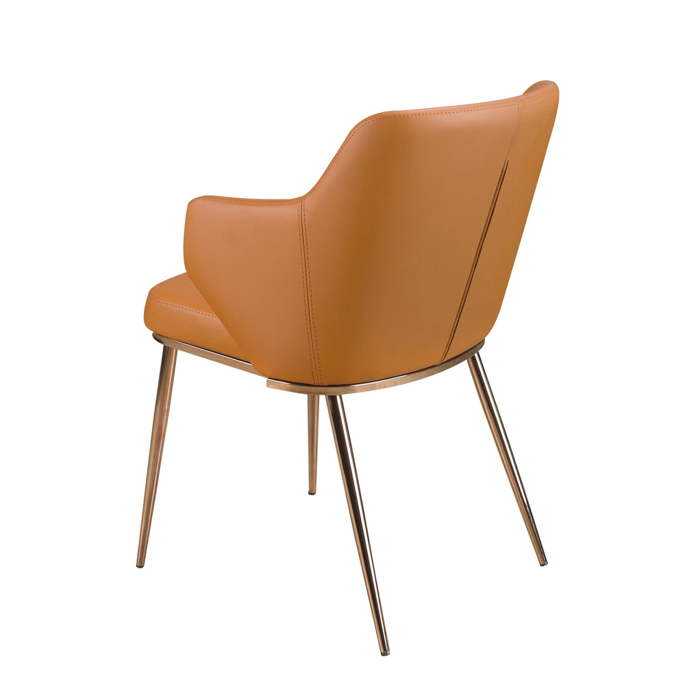 Стул Angel Cerda 4162 из коричневой экокожи