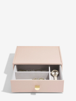 Органайзер для украшений и часов со стеклянной крышкой Stackers Classic Jewellery Box, 3 секции - White Pebble
