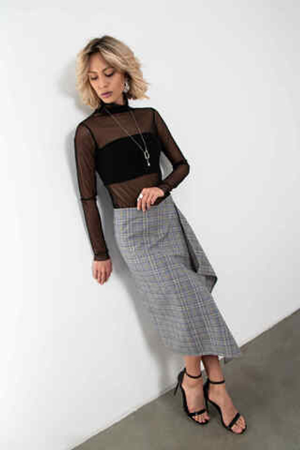 Юбка Мелодия формы (серая клетка)