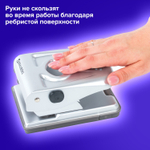 Дырокол металлический BRAUBERG "Metallic" до 40 листов серебристый