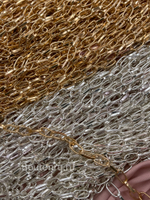 Цепь золотистая 5 мм овальное звено крупная