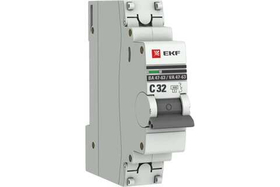 Автоматический выключатель ВА 47-63, 1P 32А (C) 4,5kA EKF PROxima mcb4763-1-32C-pro