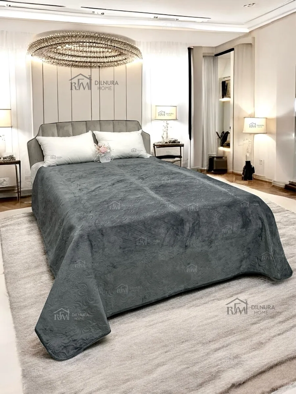 Покрывало 220х240 стеганое для кровати и дивана