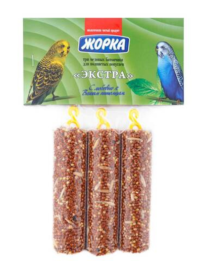 Жорка для волнистых попугаев 3 медовых батончика