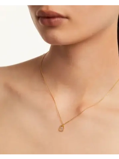 Колье Мини-Буква S серебро 925 пробы покрытое золотом