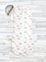 Пелёнка-кокон Mjölk Ёжики на экрю, уценка