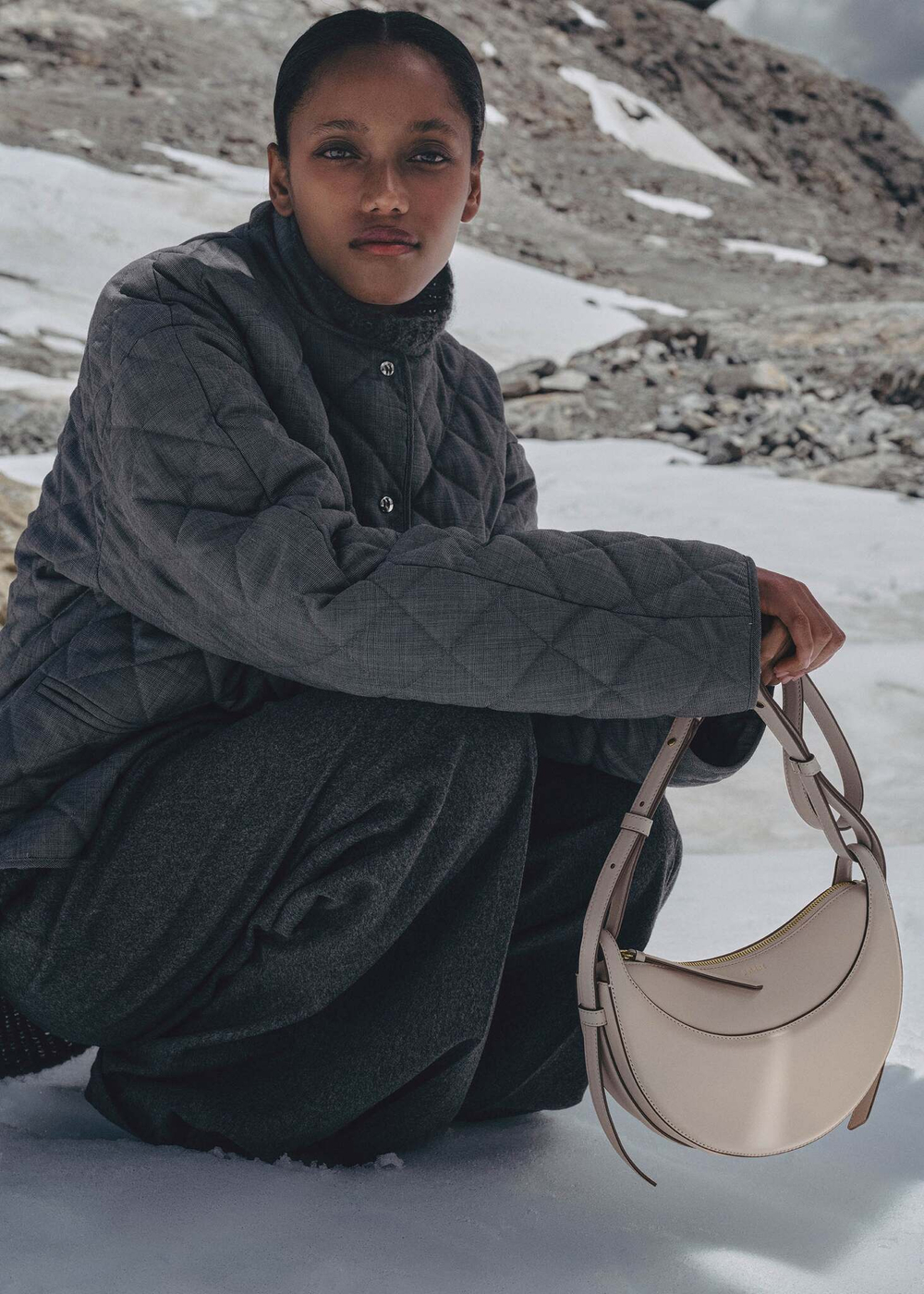 POLENE СУМКА NUMERO DIX, ДЫМЧАТЫЙ