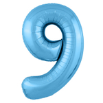 Шар фольгированный Цифра 9 101 см (Голубой)