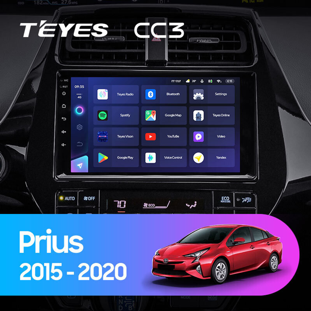 Teyes CC3 9" для Toyota Prius 2015-2020