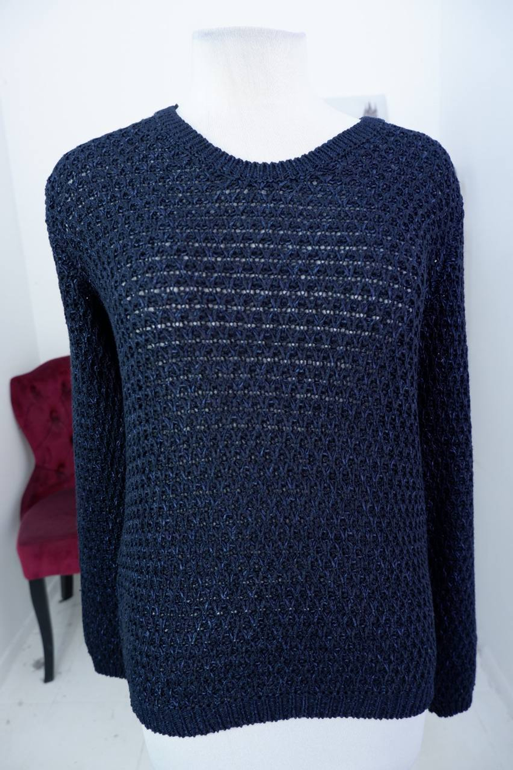 Джемпер MAssimo dutti фактурный, с лентами на шее, маркировка L, 46-48 размер