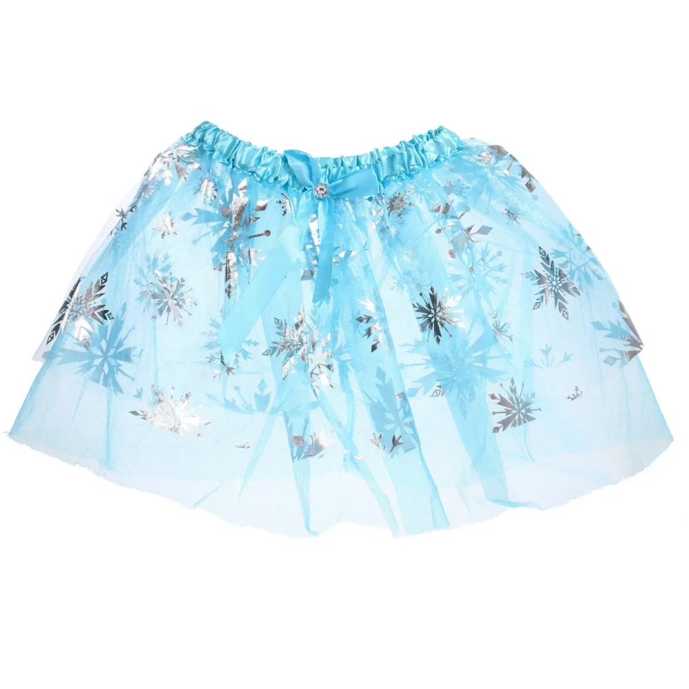 Карнавальный костюм «Зимняя фея» (юбка,крылья,волшебная палочка,ободок), Голубой