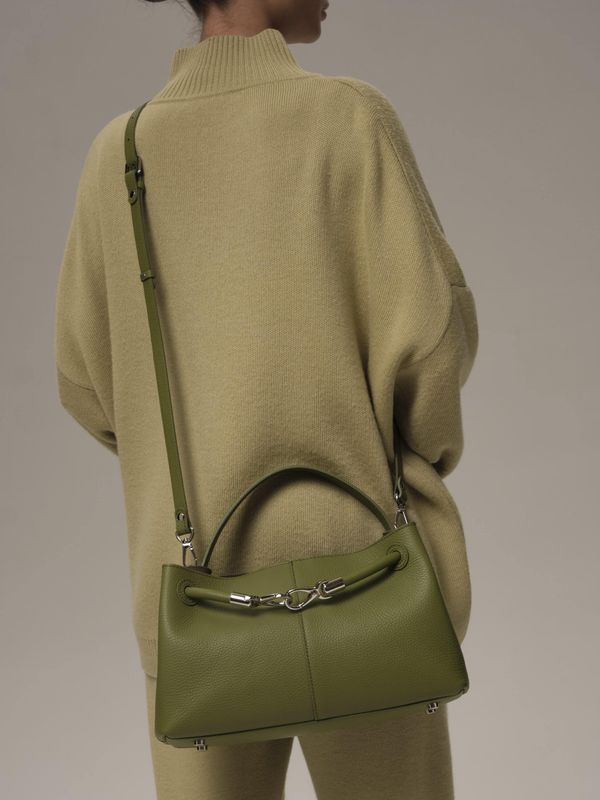 Кожаная сумка Ties DBR 31185 зеленый бамбук