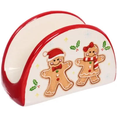 Салфетница керамическая «Пряничные человечки» 11,7*5,5*7.3см