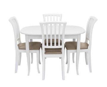 Обеденная группа Leset стол Аризона 1Р и стулья Остин белый