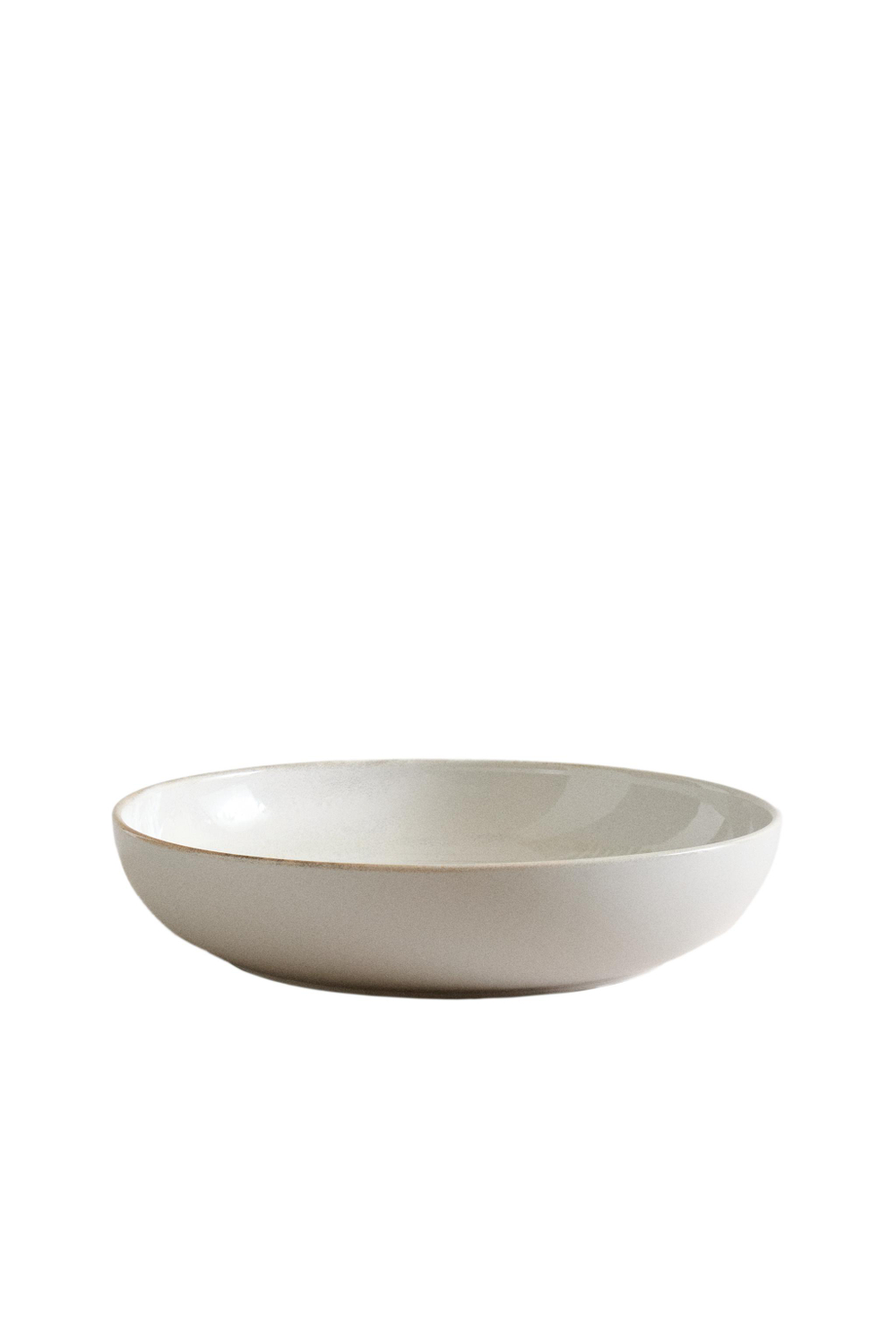 Zara Home блюдо сервировочное из каменной керамики, цвет бежевый, 31 см