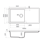 Omoikiri Sintesi 100-GB Artceramic/графит
