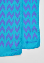 Шелковый палантин SOROKONOZHKA BLUE/PURPLE 68×200