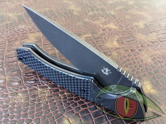 Складной нож STEELCLAW ЗМЕЯ черный c клинком из стали D2, рукоять G10